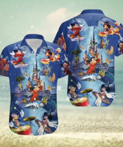 Disney Wonderful World Mickey Magic Summer Tropical Summer Hawaiian Shirt