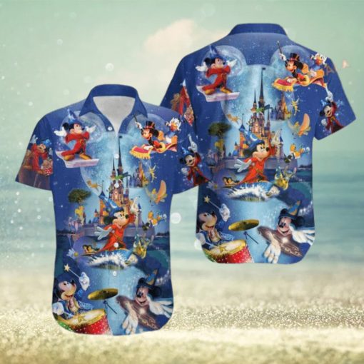 Disney Wonderful World Mickey Magic Summer Tropical Summer Hawaiian Shirt