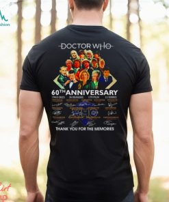 Doctor Who 60th anniversary thank you for the memories signatures shirt