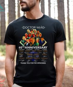 Doctor Who 60th anniversary thank you for the memories signatures shirt