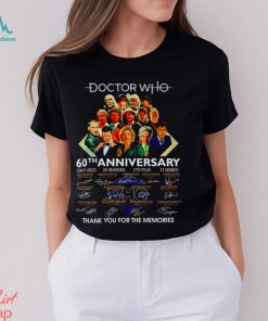 Doctor Who 60th anniversary thank you for the memories signatures shirt
