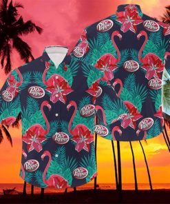 Dr Pepper Floral Flamingo Tropical Hawaiian Shirt