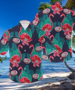 Dr Pepper Floral Flamingo Tropical Hawaiian Shirt