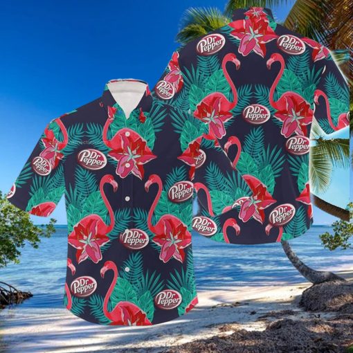 Dr Pepper Floral Flamingo Tropical Hawaiian Shirt