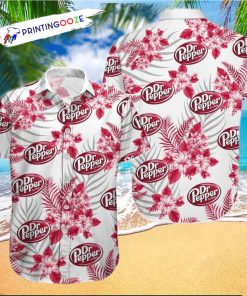 Dr  Pepper Flower Hawaiian Shirt