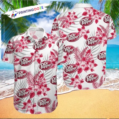 Dr  Pepper Flower Hawaiian Shirt