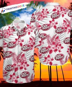 Dr Pepper Flower Hawaiian Shirt