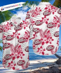 Dr Pepper Flower Hawaiian Shirt