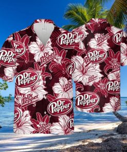 Dr Pepper Flower Pattern Summer Hawaiian Shirt