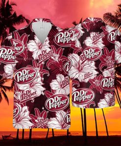 Dr Pepper Flower Pattern Summer Hawaiian Shirt