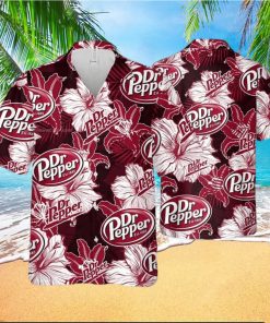 Dr Pepper Flower Pattern Summer Hawaiian Shirt