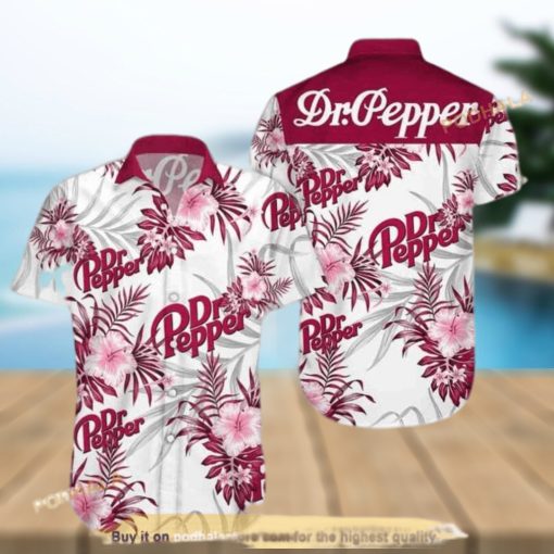 Dr Pepper Funny Hawaiian Shirt  Tropical Flower Beer Lovers Gift