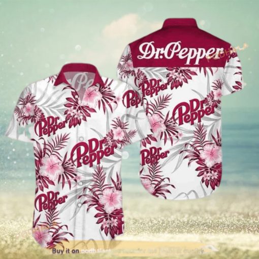 Dr Pepper Funny Hawaiian Shirt  Tropical Flower Beer Lovers Gift