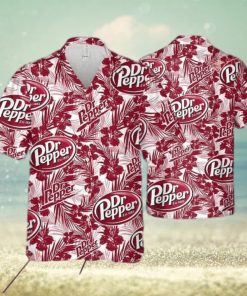 Dr Pepper Funny Hawaiian Shirt  Tropical Flower Pattern Beach Gift For Beer Lovers