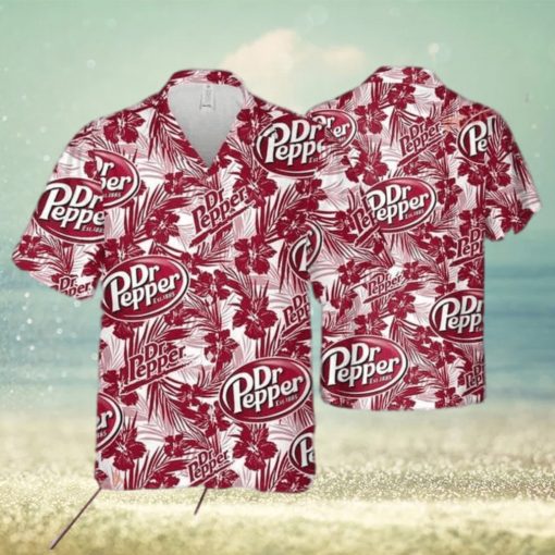 Dr Pepper Funny Hawaiian Shirt  Tropical Flower Pattern Beach Gift For Beer Lovers