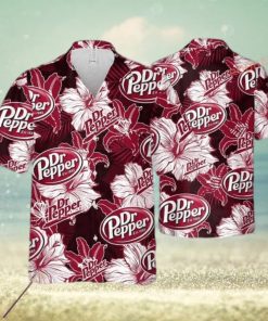 Dr Pepper Funny Hawaiian Shirt Tropical Flower Pattern Beer Lovers Gift