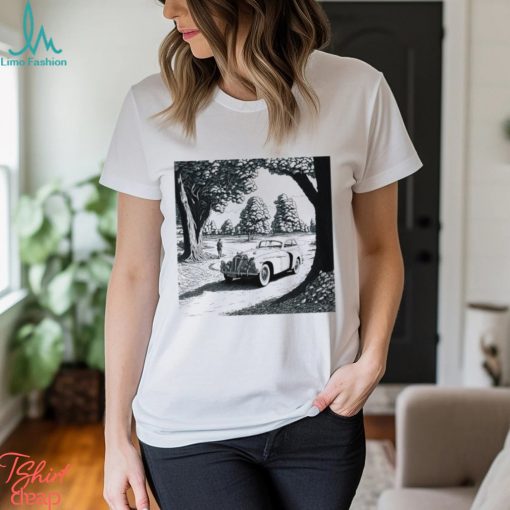 Drawing of a car in the park photo shirt