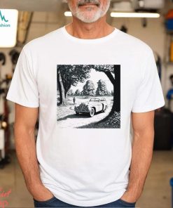 Drawing of a car in the park photo shirt
