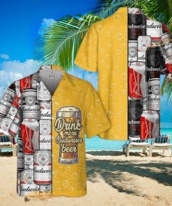 Drink More Budweiser Beer Funny Hawaiian Shirt