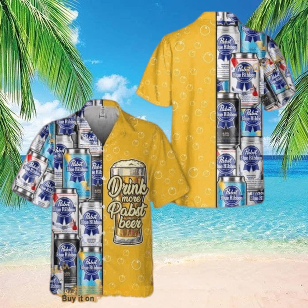 Pabst Blue Ribbon Hawaiian Shirt Beer Gift For Beach Trip