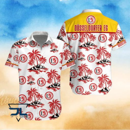 Dusseldorfer EG Deutsche Eishockey Liga Coconut Tree Island Hawaiian Shirt