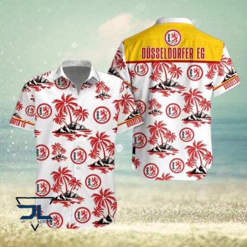 Dusseldorfer EG Deutsche Eishockey Liga Coconut Tree Island Hawaiian Shirt