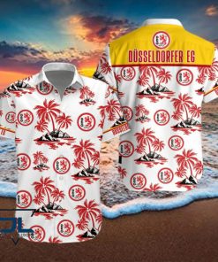 Dusseldorfer EG Deutsche Eishockey Liga Coconut Tree Island Hawaiian Shirt