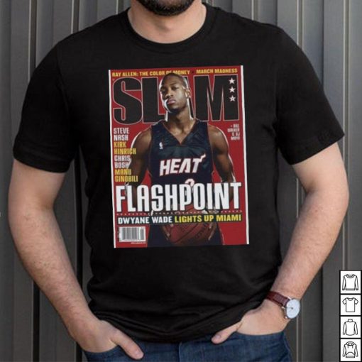 Dwayne Wade Miami Heat Slam Cover NBA Tee Shirt