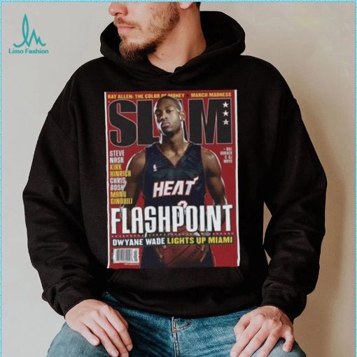 Dwayne Wade Miami Heat Slam Cover NBA Tee Shirt