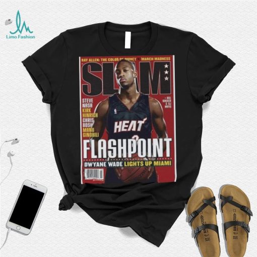 Dwayne Wade Miami Heat Slam Cover NBA Tee Shirt