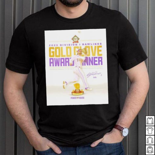 Dylan Crews 2023 Division I rawlings Gold Glove shirt