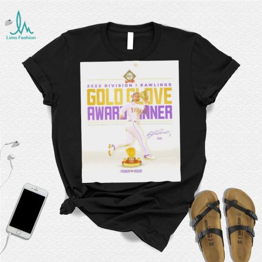 Dylan Crews 2023 Division I rawlings Gold Glove shirt