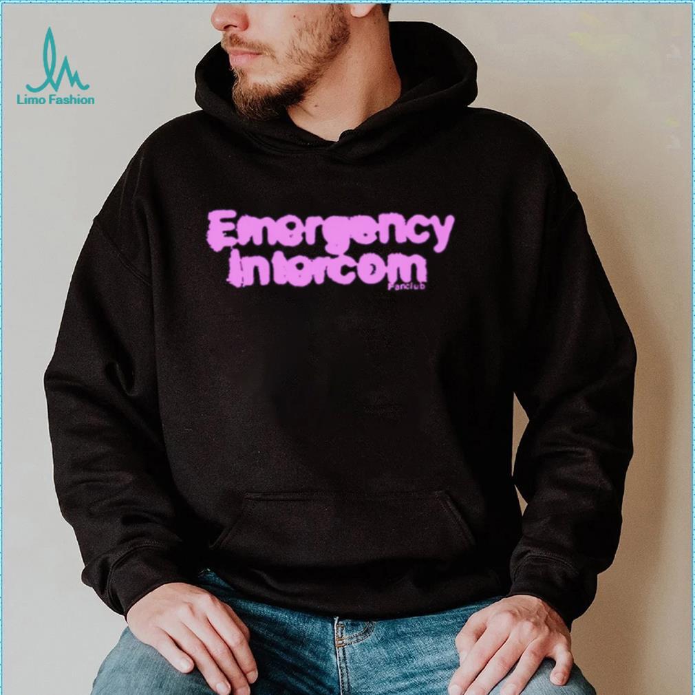 Emergency intercom fanclub violet text 2023 shirt Emergency intercom fanclub violet text 2023 shirt