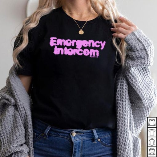Emergency intercom fanclub violet text 2023 shirt