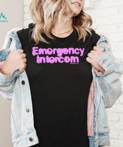Emergency intercom fanclub violet text 2023 shirt