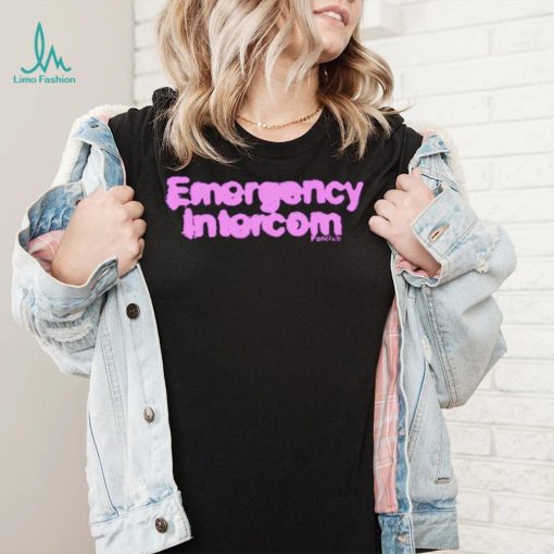 Emergency intercom fanclub violet text 2023 shirt