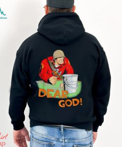 Emporium Red this is a bucket Dear God soldier shirt