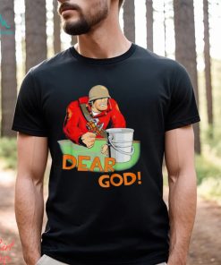 Emporium Red this is a bucket Dear God soldier shirt
