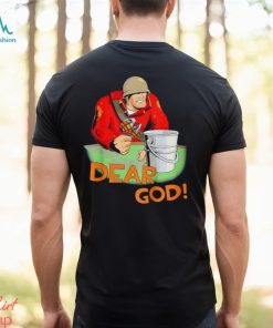 Emporium Red this is a bucket Dear God soldier shirt