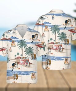 English Bulldog Beach Hawaiian Shirt