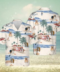 English Bulldog Beach Hawaiian Shirt