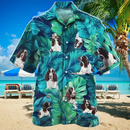 English Springer Spaniel Dog Lovers All Printed 3D Hawaiian Shirt For Men Women