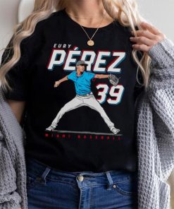 Eury Pérez 39 MLBPA Miami baseball shirt
