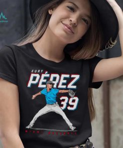 Eury Pérez 39 MLBPA Miami baseball shirt