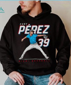 Eury Pérez 39 MLBPA Miami baseball shirt