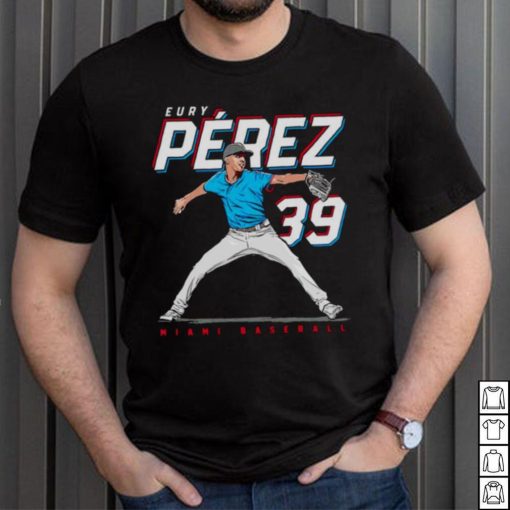 Eury Pérez 39 MLBPA Miami baseball shirt
