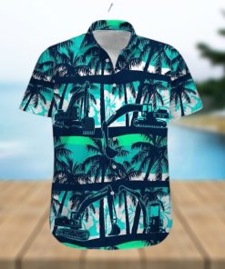 Excavator Green Coconut Beach Unisex Hawaiian Shirts