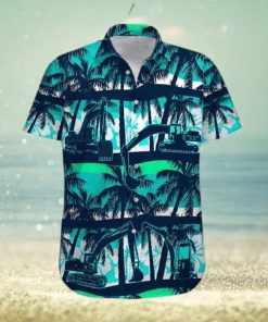 Excavator Green Coconut Beach Unisex Hawaiian Shirts