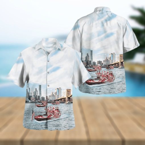 FDNY FIREBOAT  JOHN J  HARVEY  HAWAIIAN SHIRT