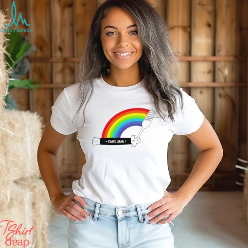 Face Jam Switchfork Rainbow logo shirt